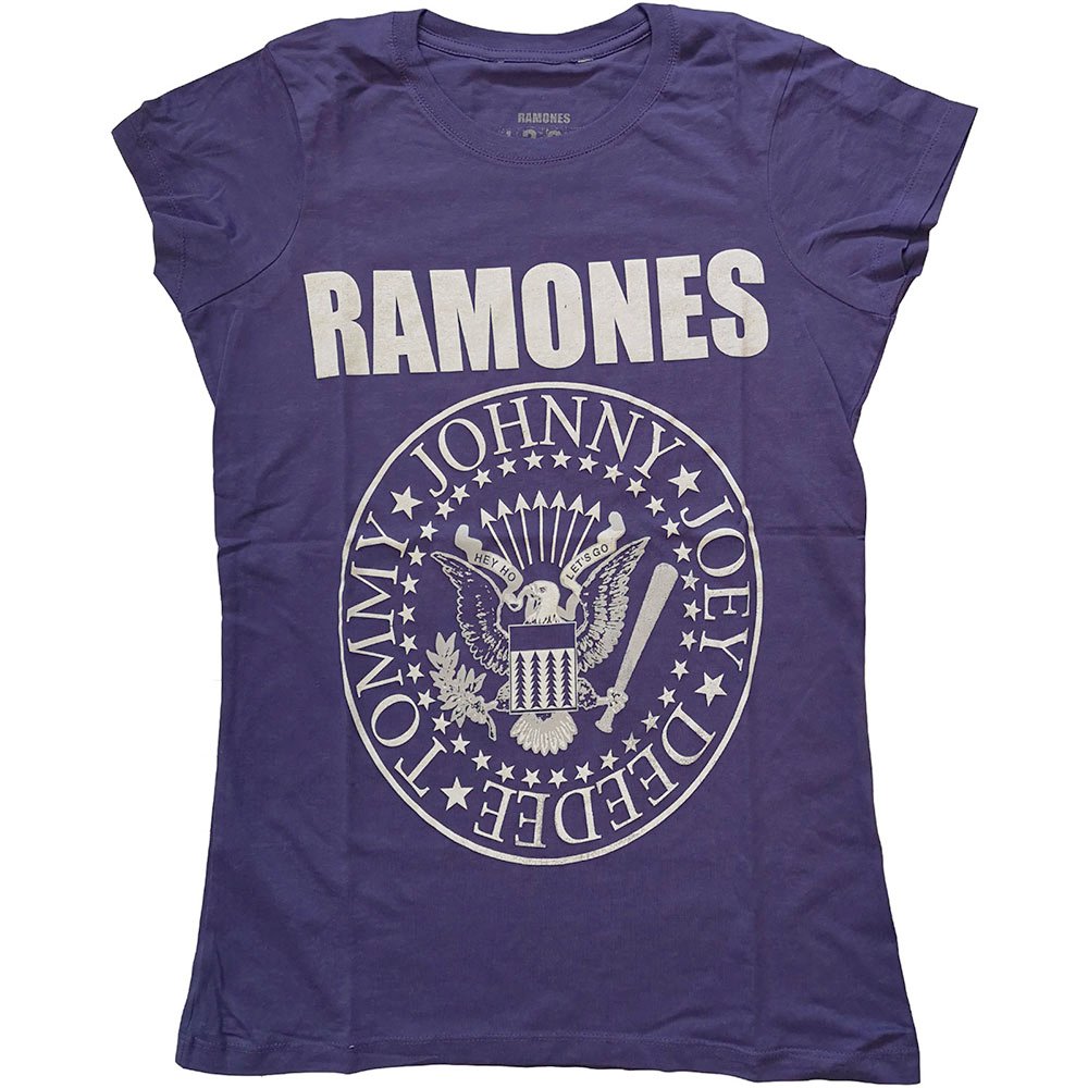 Ramones Presidential Seal Ladies T shirt Purple Attitude Europe